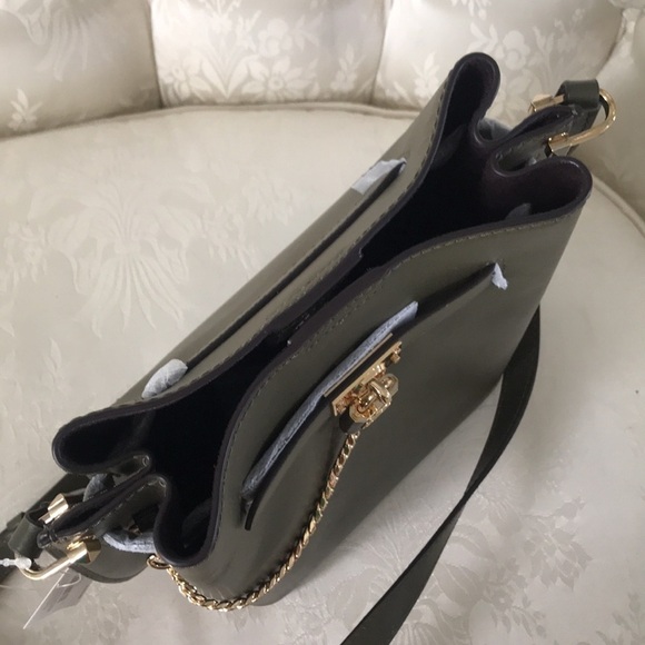 Brand New Michael Kors Genuine Leather Olive Hamilton Legacy Messenger Bag Purse - Picture 10 of 16